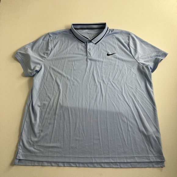 Nike Court Dri-FIT Dry Victory Tennis Polo Shirt CW6848 Mens Size 2XL Blue‎ - Picture 1 of 9